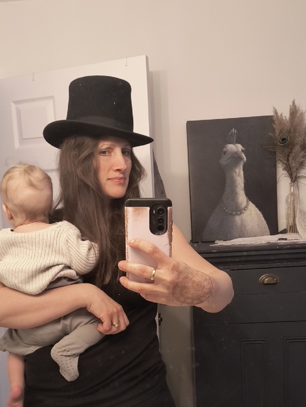 Black Wool Top Hat - Classic Vintage Style